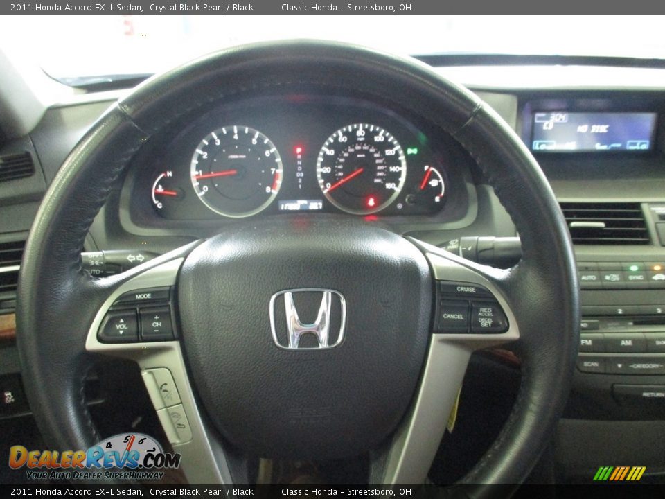 2011 Honda Accord EX-L Sedan Crystal Black Pearl / Black Photo #35