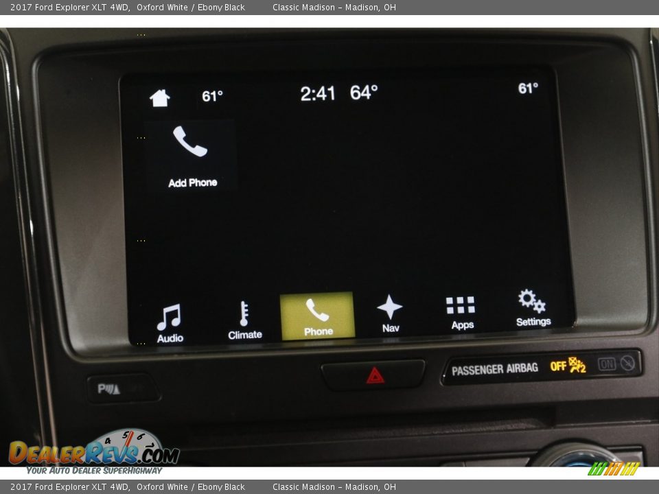 2017 Ford Explorer XLT 4WD Oxford White / Ebony Black Photo #11
