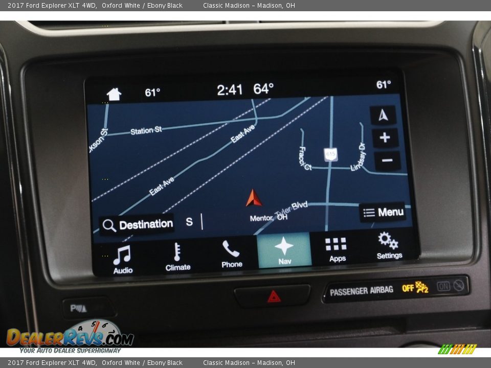 2017 Ford Explorer XLT 4WD Oxford White / Ebony Black Photo #12