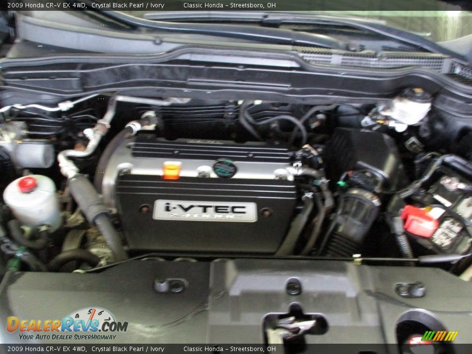 2009 Honda CR-V EX 4WD Crystal Black Pearl / Ivory Photo #13