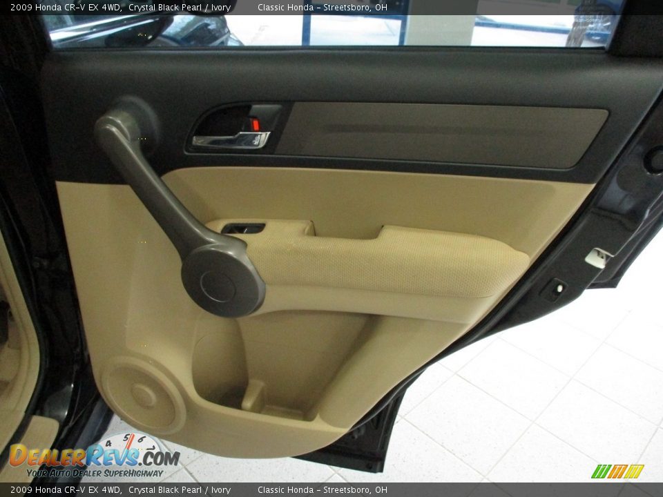 2009 Honda CR-V EX 4WD Crystal Black Pearl / Ivory Photo #18