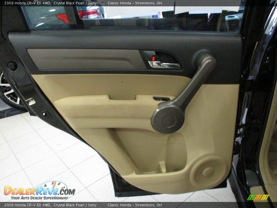 2009 Honda CR-V EX 4WD Crystal Black Pearl / Ivory Photo #23
