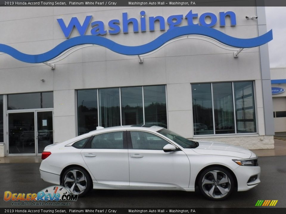 2019 Honda Accord Touring Sedan Platinum White Pearl / Gray Photo #2