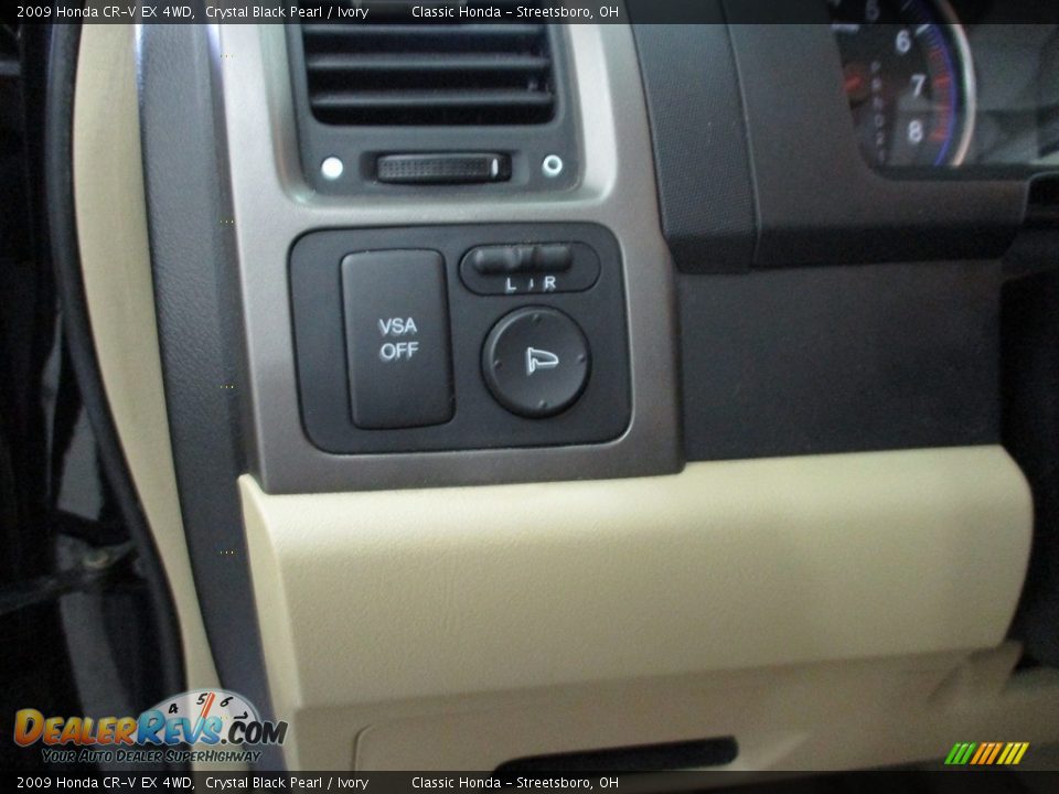 2009 Honda CR-V EX 4WD Crystal Black Pearl / Ivory Photo #30
