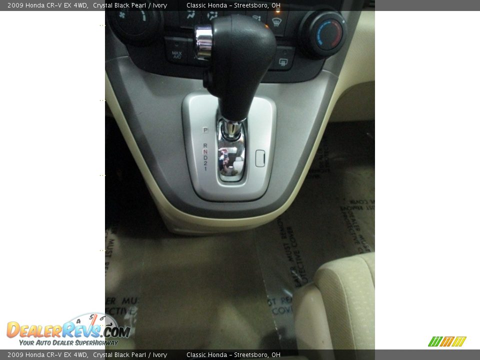 2009 Honda CR-V EX 4WD Crystal Black Pearl / Ivory Photo #33