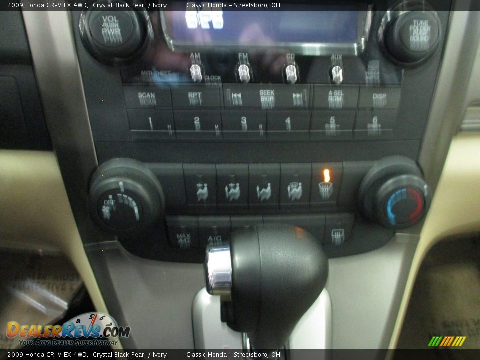 2009 Honda CR-V EX 4WD Crystal Black Pearl / Ivory Photo #34
