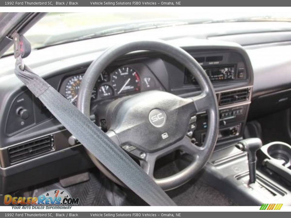 1992 Ford Thunderbird SC Black / Black Photo #2