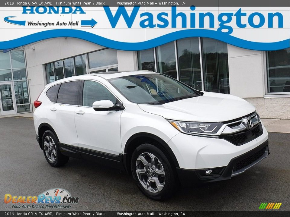 2019 Honda CR-V EX AWD Platinum White Pearl / Black Photo #1