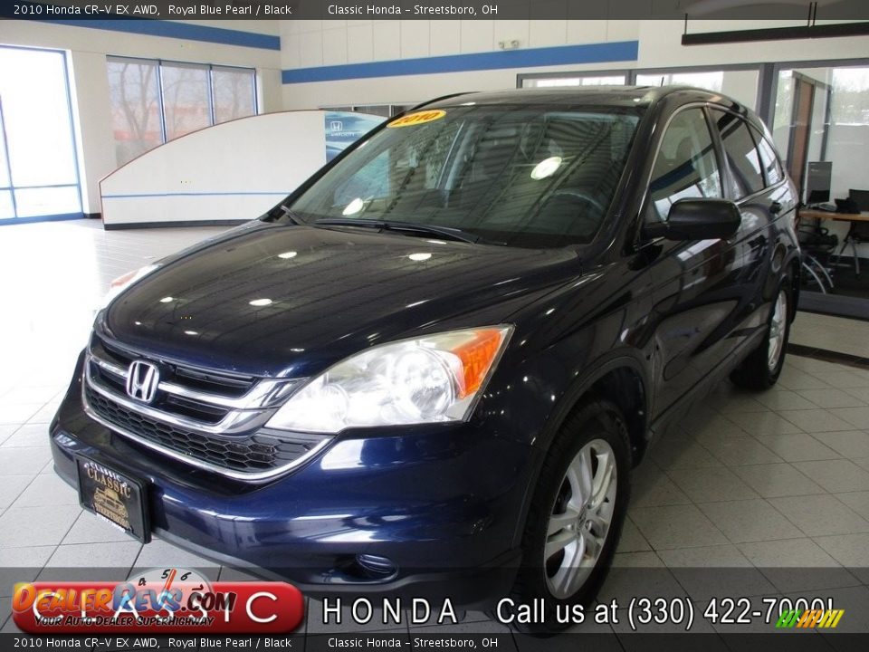 2010 Honda CR-V EX AWD Royal Blue Pearl / Black Photo #1