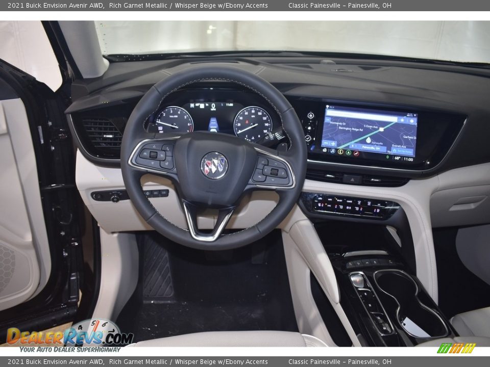 2021 Buick Envision Avenir AWD Rich Garnet Metallic / Whisper Beige w/Ebony Accents Photo #12