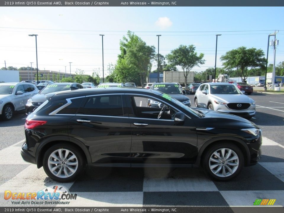 2019 Infiniti QX50 Essential AWD Black Obsidian / Graphite Photo #3