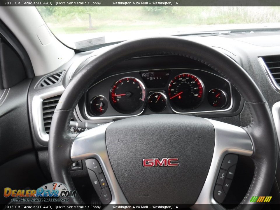 2015 GMC Acadia SLE AWD Quicksilver Metallic / Ebony Photo #22