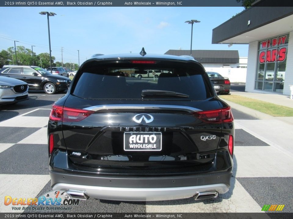 2019 Infiniti QX50 Essential AWD Black Obsidian / Graphite Photo #4