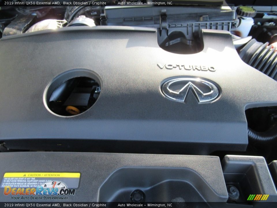 2019 Infiniti QX50 Essential AWD Black Obsidian / Graphite Photo #6