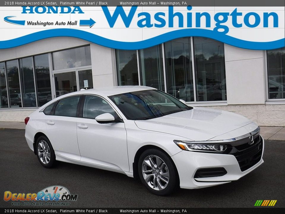 2018 Honda Accord LX Sedan Platinum White Pearl / Black Photo #1