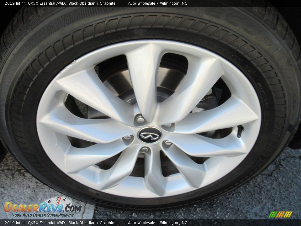 2019 Infiniti QX50 Essential AWD Black Obsidian / Graphite Photo #7