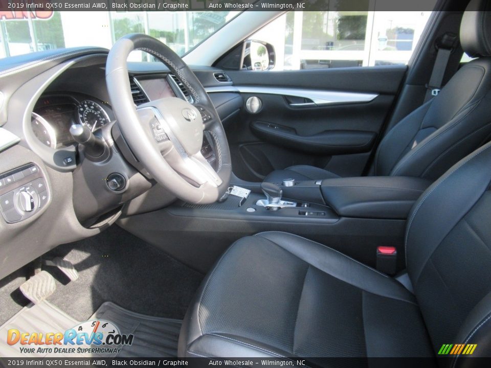 2019 Infiniti QX50 Essential AWD Black Obsidian / Graphite Photo #9