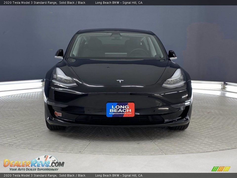 2020 Tesla Model 3 Standard Range Solid Black / Black Photo #2