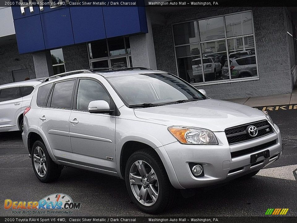 2010 Toyota RAV4 Sport V6 4WD Classic Silver Metallic / Dark Charcoal Photo #1