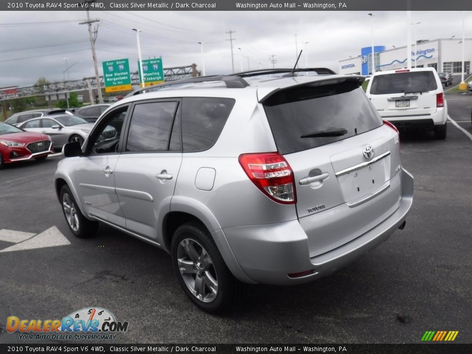 2010 Toyota RAV4 Sport V6 4WD Classic Silver Metallic / Dark Charcoal Photo #9