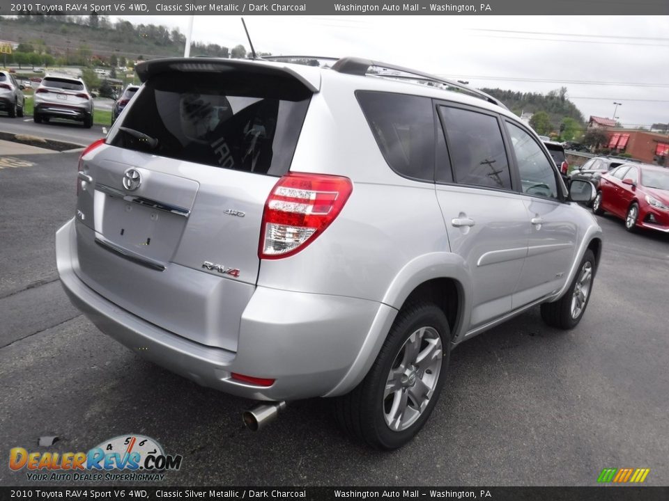 2010 Toyota RAV4 Sport V6 4WD Classic Silver Metallic / Dark Charcoal Photo #11