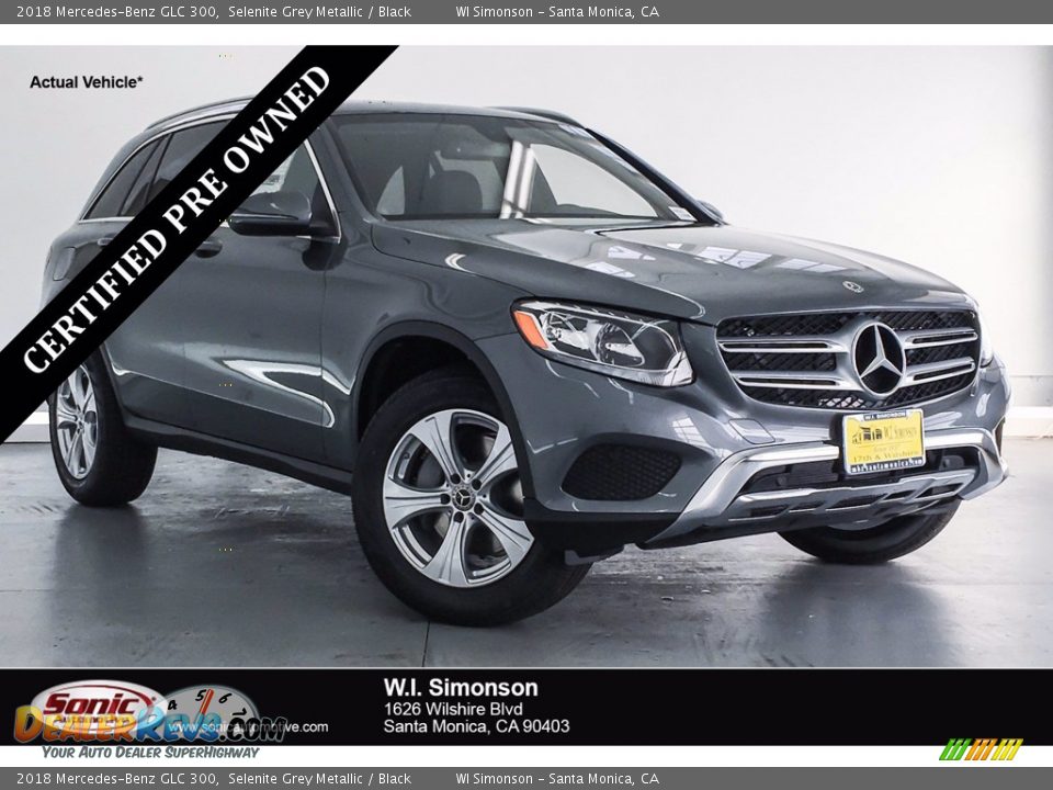 2018 Mercedes-Benz GLC 300 Selenite Grey Metallic / Black Photo #1