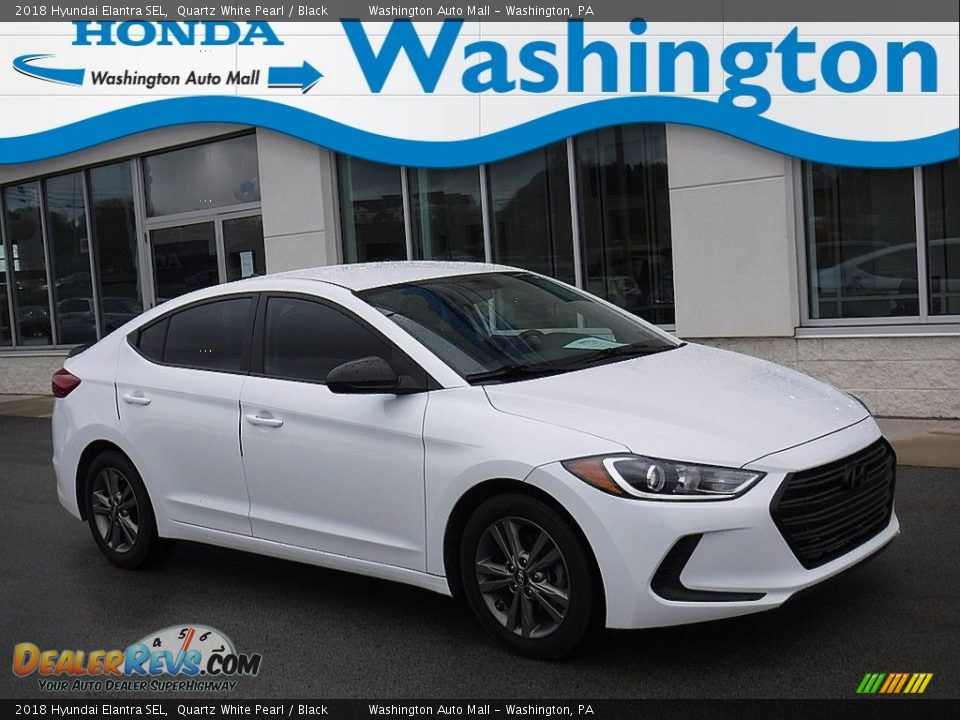 2018 Hyundai Elantra SEL Quartz White Pearl / Black Photo #1