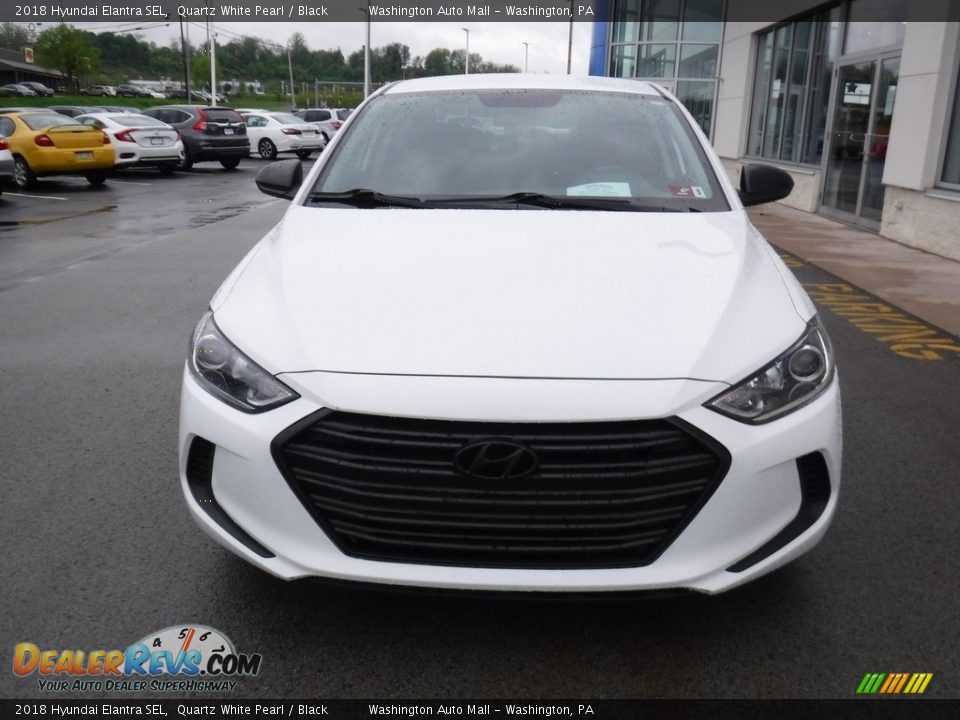 2018 Hyundai Elantra SEL Quartz White Pearl / Black Photo #4