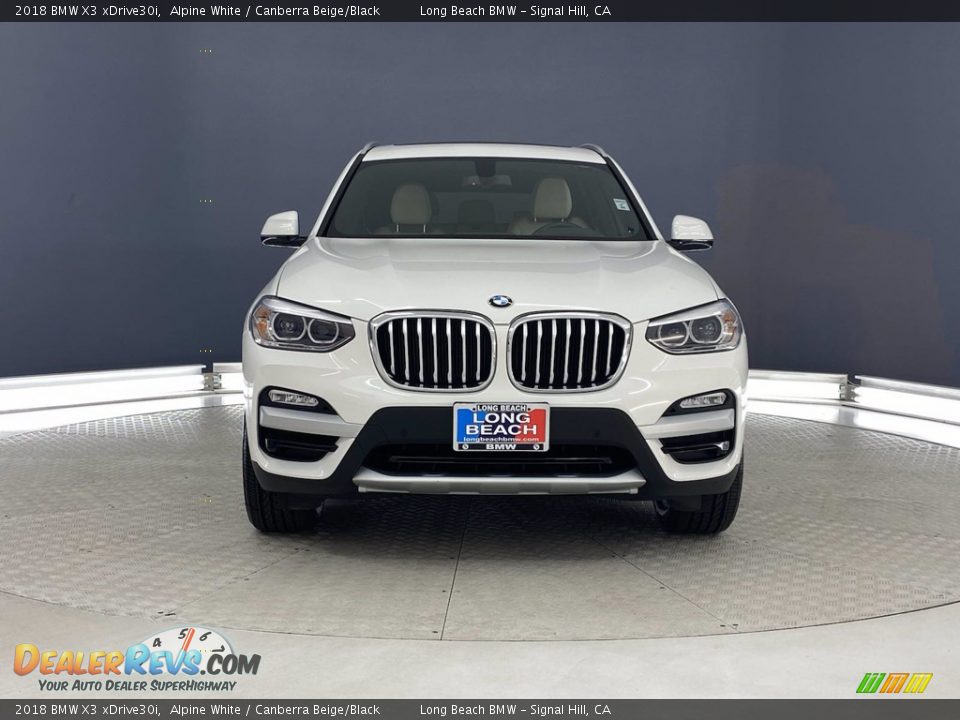2018 BMW X3 xDrive30i Alpine White / Canberra Beige/Black Photo #2