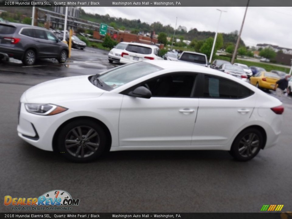 2018 Hyundai Elantra SEL Quartz White Pearl / Black Photo #6