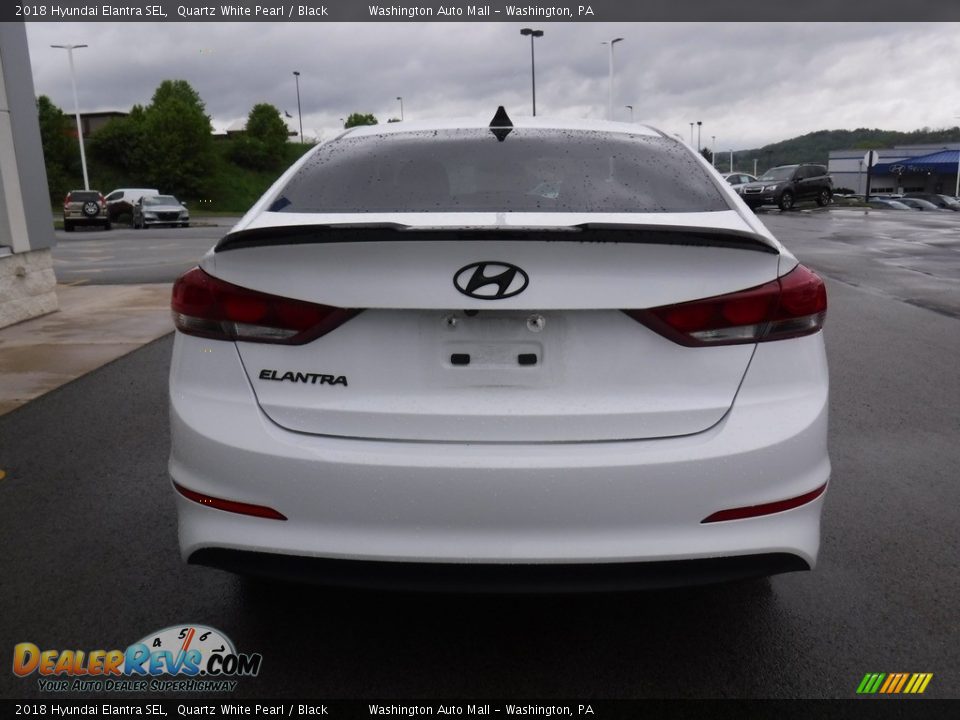 2018 Hyundai Elantra SEL Quartz White Pearl / Black Photo #8