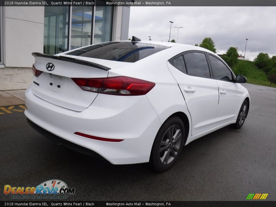 2018 Hyundai Elantra SEL Quartz White Pearl / Black Photo #9