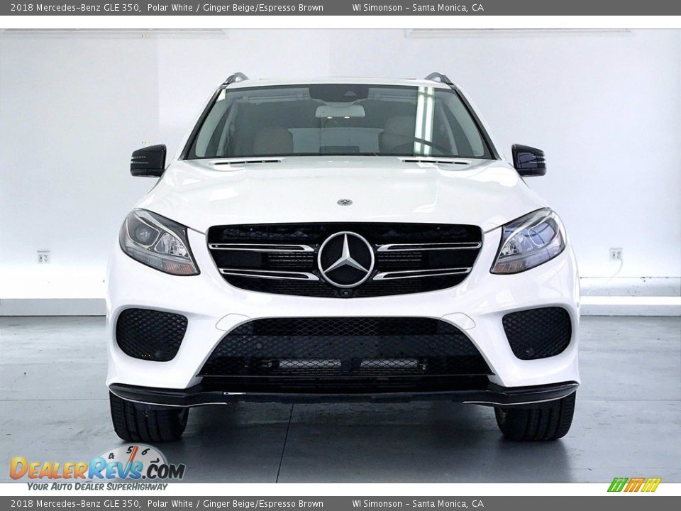 2018 Mercedes-Benz GLE 350 Polar White / Ginger Beige/Espresso Brown Photo #2