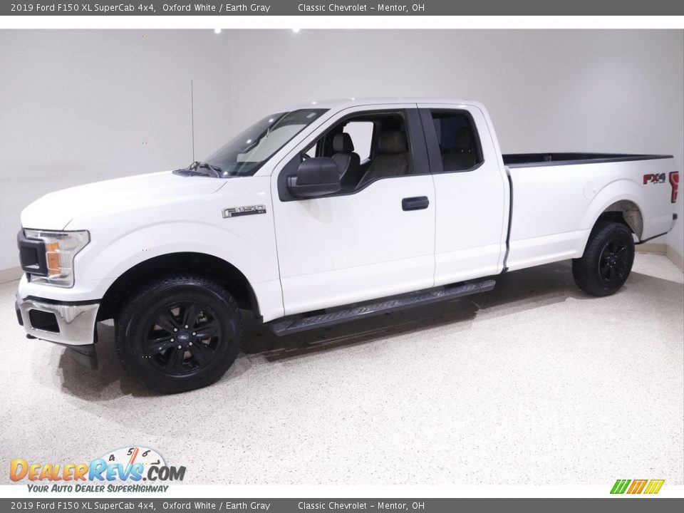 2019 Ford F150 XL SuperCab 4x4 Oxford White / Earth Gray Photo #3