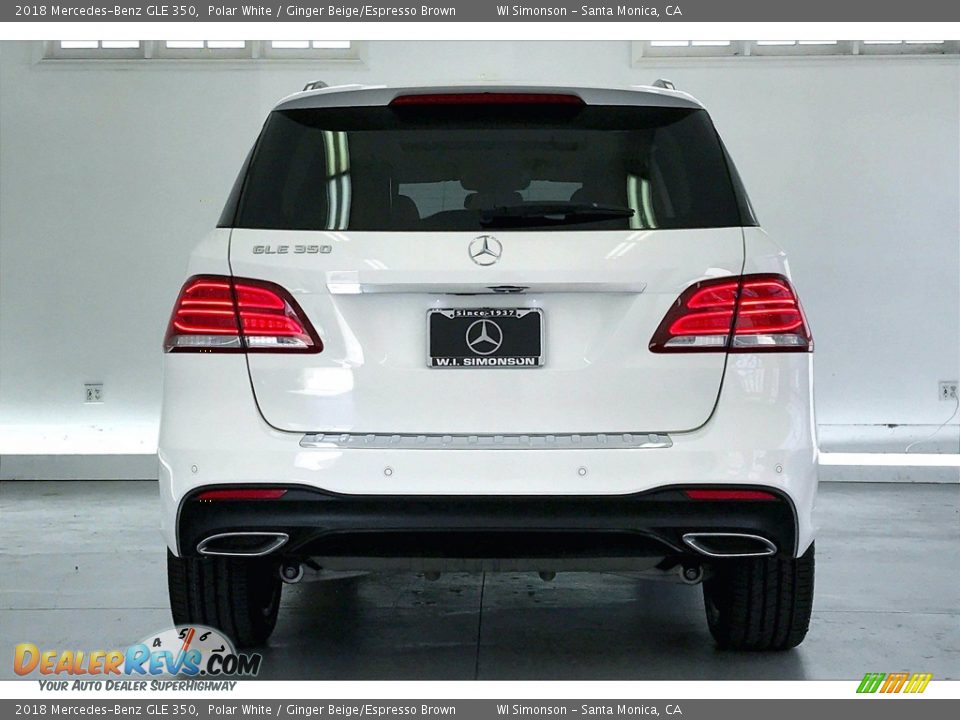 2018 Mercedes-Benz GLE 350 Polar White / Ginger Beige/Espresso Brown Photo #3