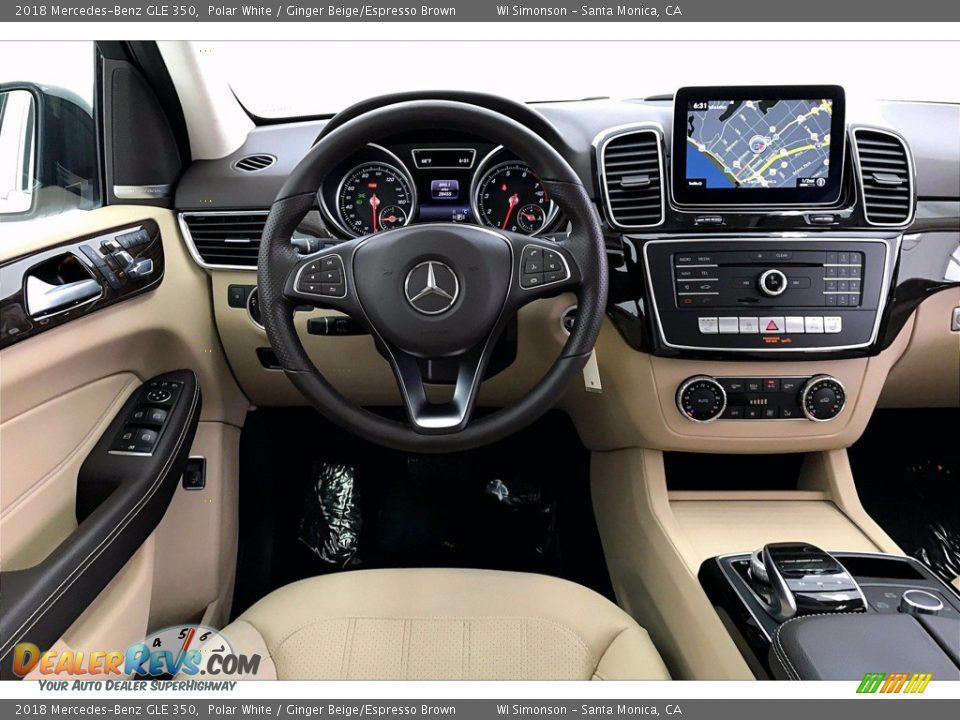 2018 Mercedes-Benz GLE 350 Polar White / Ginger Beige/Espresso Brown Photo #4