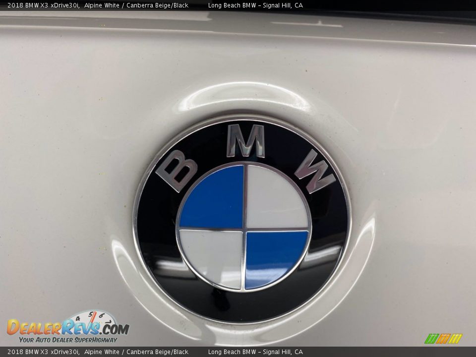 2018 BMW X3 xDrive30i Alpine White / Canberra Beige/Black Photo #10