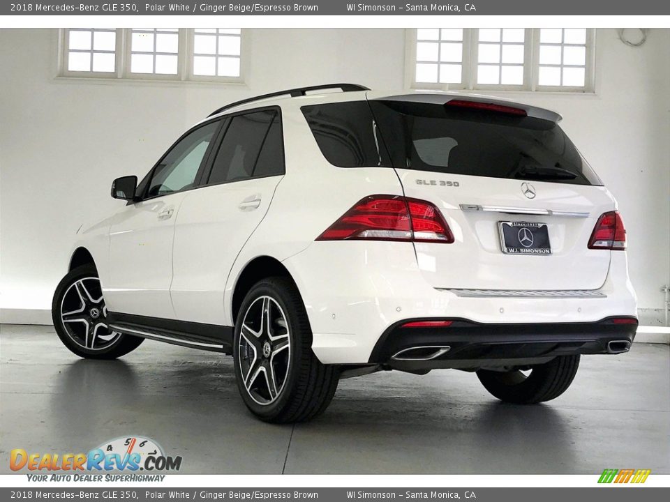 2018 Mercedes-Benz GLE 350 Polar White / Ginger Beige/Espresso Brown Photo #10