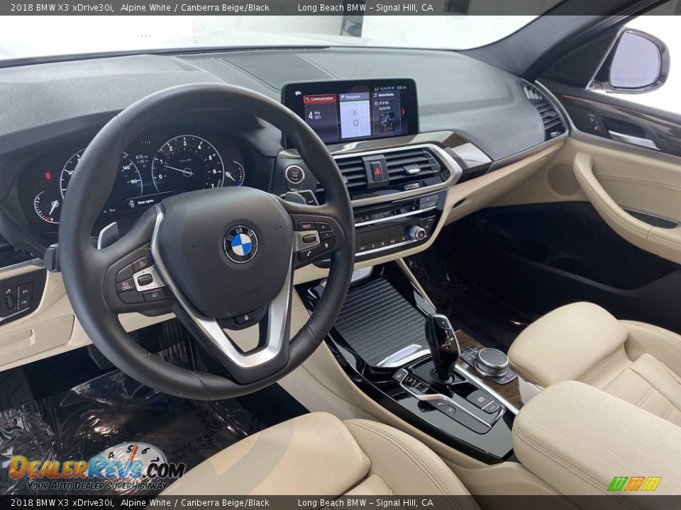 2018 BMW X3 xDrive30i Alpine White / Canberra Beige/Black Photo #16