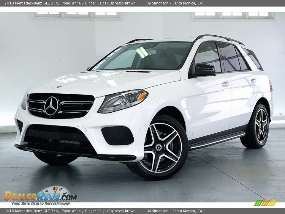 2018 Mercedes-Benz GLE 350 Polar White / Ginger Beige/Espresso Brown Photo #12