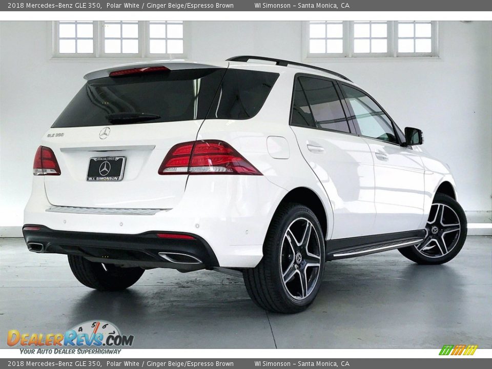 2018 Mercedes-Benz GLE 350 Polar White / Ginger Beige/Espresso Brown Photo #13