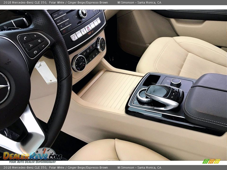 2018 Mercedes-Benz GLE 350 Polar White / Ginger Beige/Espresso Brown Photo #17