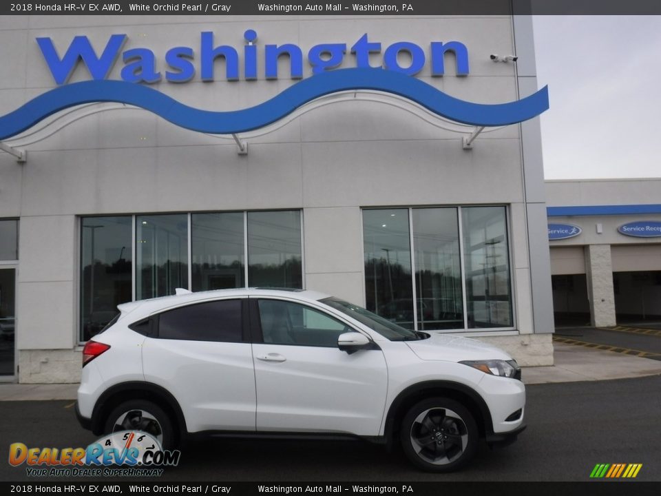 2018 Honda HR-V EX AWD White Orchid Pearl / Gray Photo #2