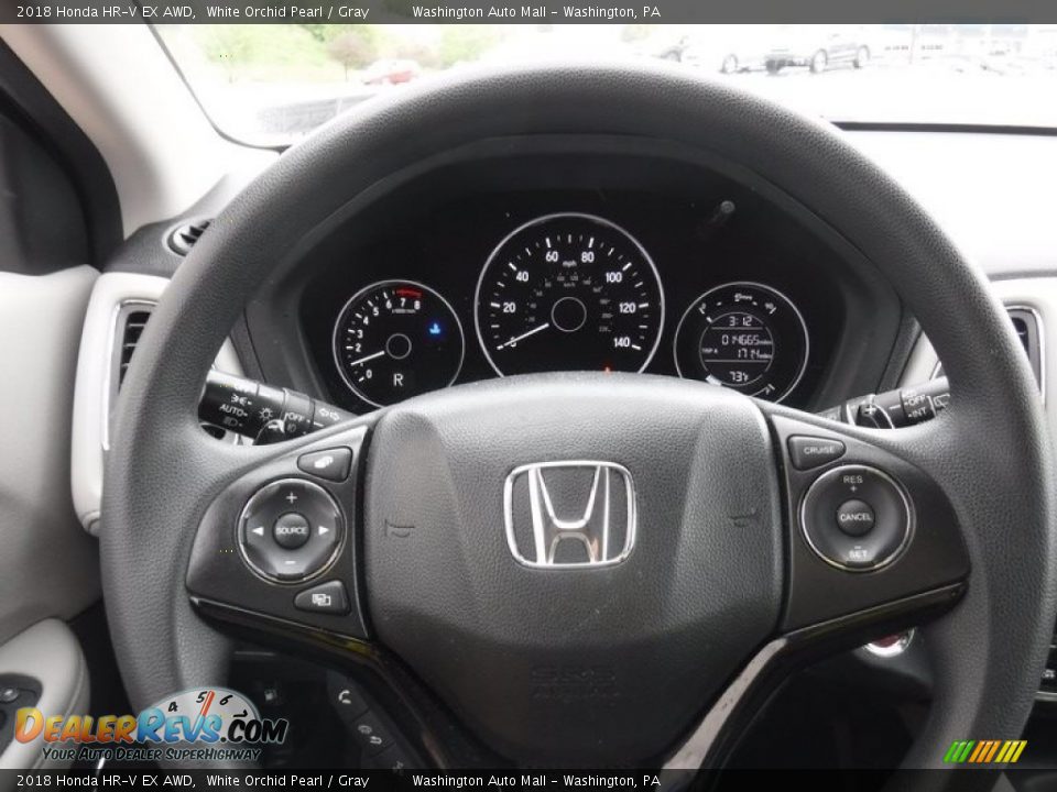 2018 Honda HR-V EX AWD White Orchid Pearl / Gray Photo #19