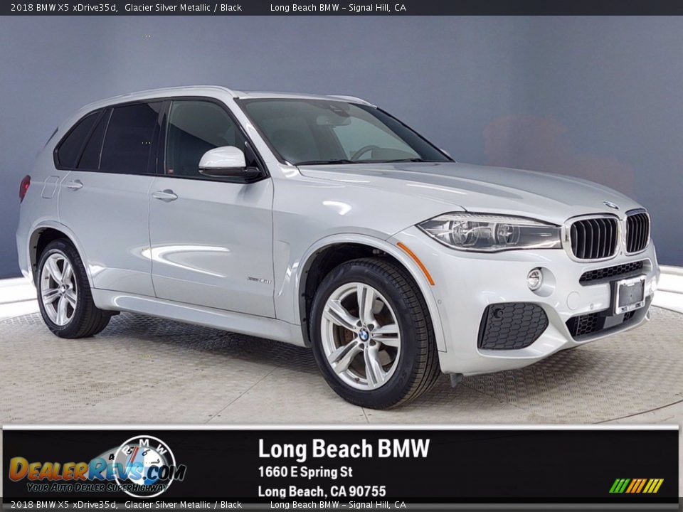 2018 BMW X5 xDrive35d Glacier Silver Metallic / Black Photo #1