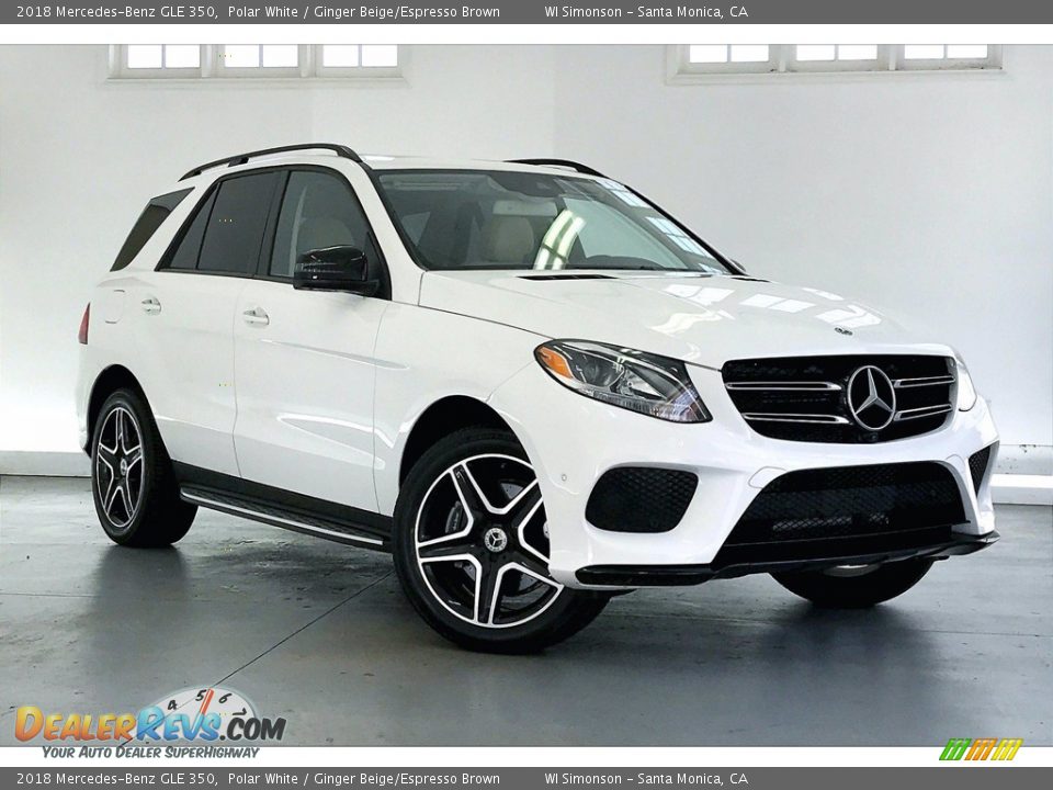 2018 Mercedes-Benz GLE 350 Polar White / Ginger Beige/Espresso Brown Photo #34