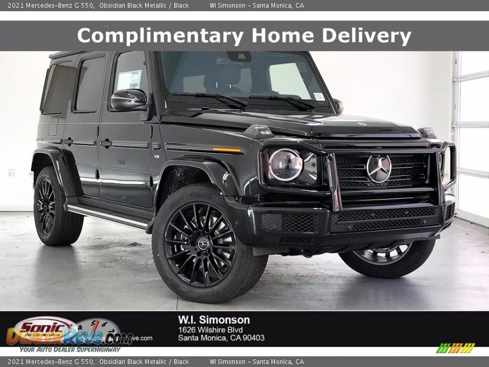 2021 Mercedes-Benz G 550 Obsidian Black Metallic / Black Photo #1