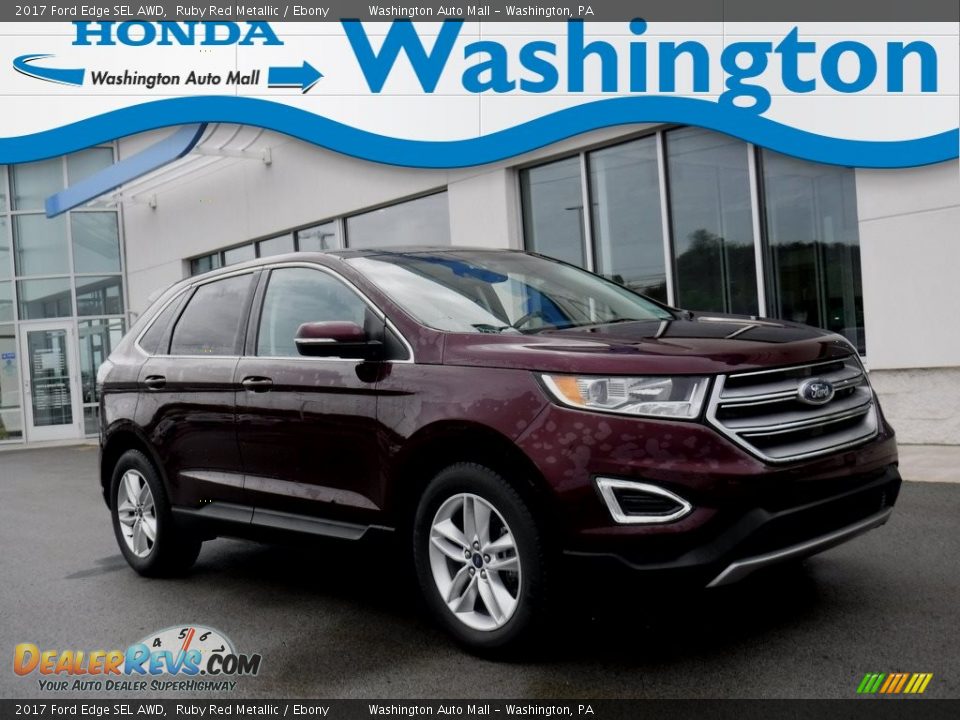 2017 Ford Edge SEL AWD Ruby Red Metallic / Ebony Photo #1