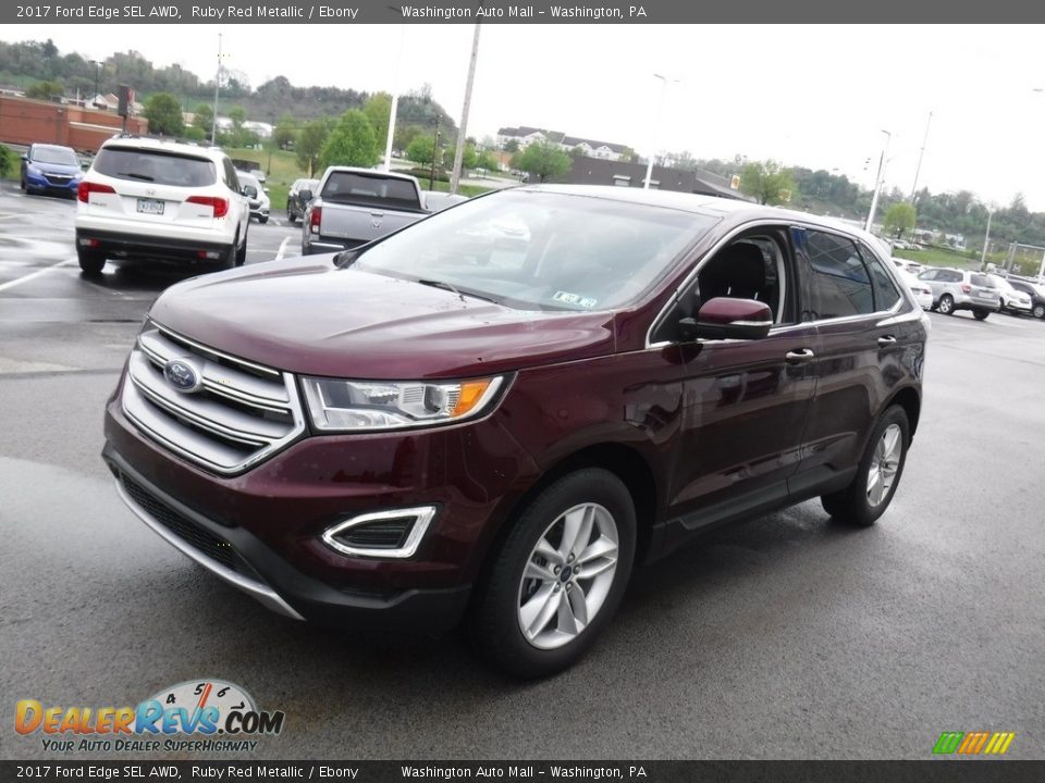 2017 Ford Edge SEL AWD Ruby Red Metallic / Ebony Photo #6