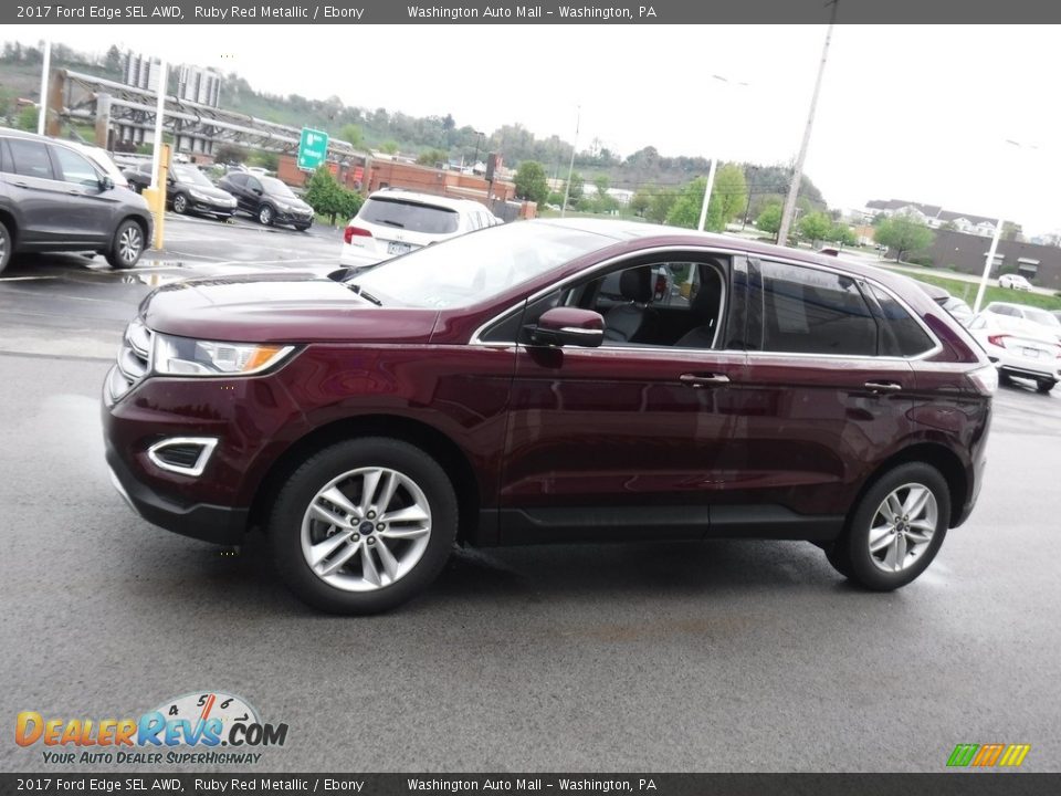 2017 Ford Edge SEL AWD Ruby Red Metallic / Ebony Photo #7